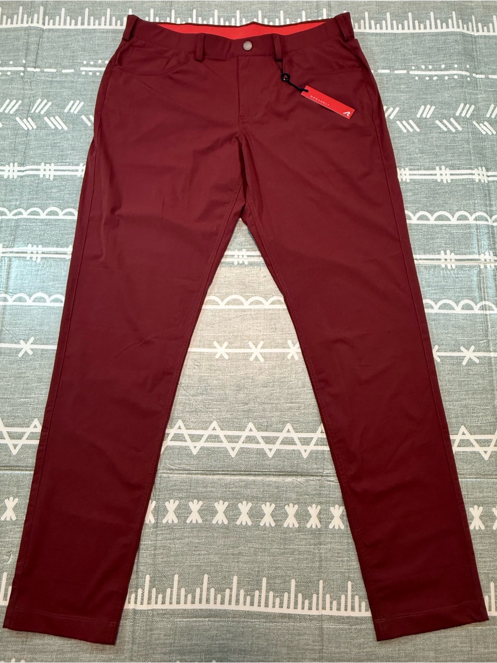 Redvanly Kent Pull-On pants in Maroon
